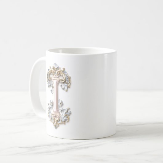 Barok Letter 'I' Mok voor een Koffieprinses (Voorkant links)