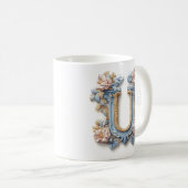 Barok Letter 'U' Mok voor een koffieprinses (Voorkant rechts)