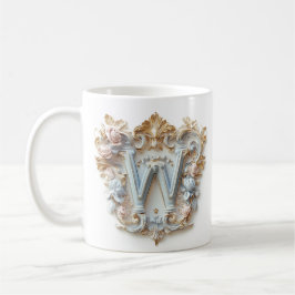 Barok Letter 'W' Mok voor een Koffieprinses