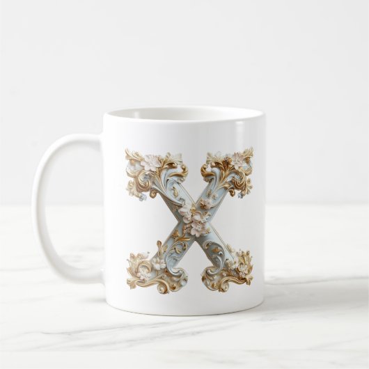 Barok Letter 'X' Mok voor een Koffie Prinses (Links)