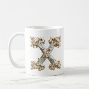 Barok Letter 'X' Mok voor een Koffieprinses