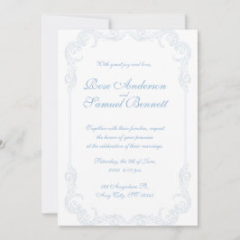 Barok Lijst bruiloft uitnodiging