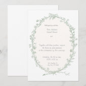 Barok Lijst bruiloft uitnodiging (Voorkant / Achterkant)