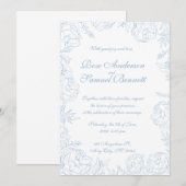 Barok Lijst bruiloft uitnodiging (Voorkant / Achterkant)