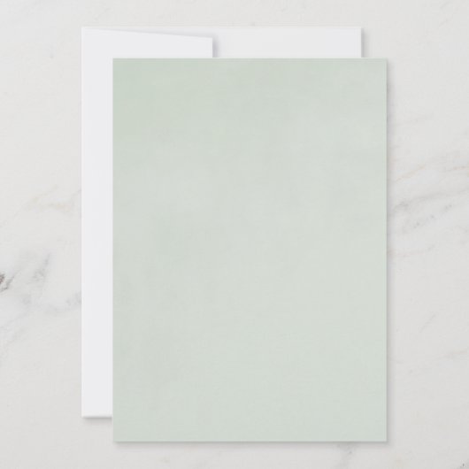 Barok Lijst Elegant Mint bruiloft uitnodiging (Achterkant)