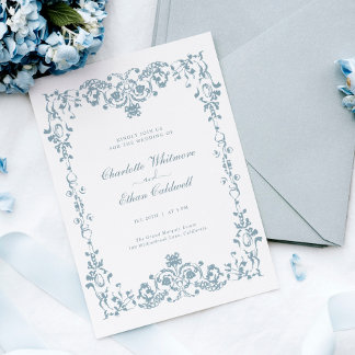  Barok Lijst Elegante huwelijksuitnodiging Kaart