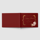 Barok Lijst, kalligrafie en roze pioenen Gastenboek (Volledig)