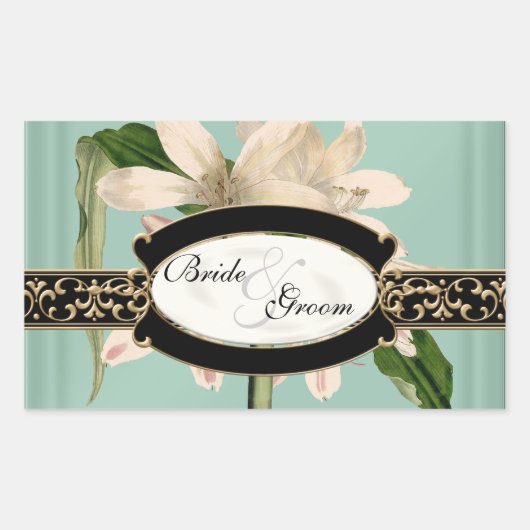 Barok  Lily Gold Formele Favor Box Sticker (Voorkant)