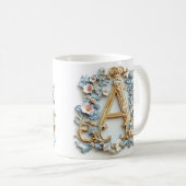 Barok Monogram 'A' Mok voor een koffieprinses (Voorkant rechts)