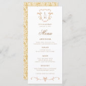 Barok Monogram Diner Menu (Voorkant / Achterkant)