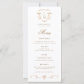 Barok Monogram Diner Menu (Voorkant)