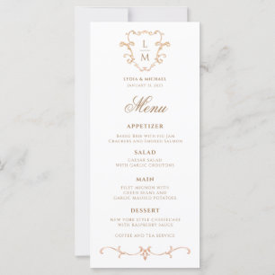 Barok Monogram Diner Menu