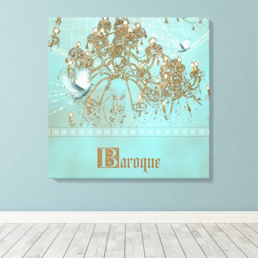 BAROK - omwikkeld canvas Afdruk (Insitu (Houten vloer))
