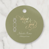Barok ontwerp & monogram - salie bedankjes labels (Voorkant)