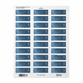 Barok ontwerp retouradres - Blauw Etiket (Full Sheet)