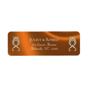 Barok ontwerp retouradres - Koper Etiket