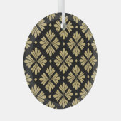 Barok ornament, bloemig  patroon. glas ornament (Voorkant Rechts)