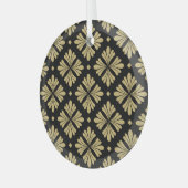 Barok ornament, bloemig  patroon. glas ornament (Voorkant links)