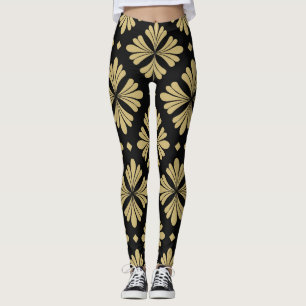 Barok ornament, bloemig  patroon. leggings