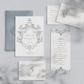 Barok ornament elegant trouwmenu menu