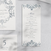 Barok ornament elegant trouwmenu menu