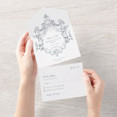  barok Ornament Elegante bruiloft Kaart