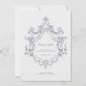  barok Ornament Elegante bruiloft Kaart (Voorkant)