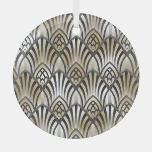 barok: ornamentaal naadloos patroon glas ornament
