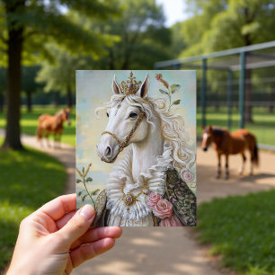 Barok Paard Koninklijk Oorlogs Portret Ontwerp Briefkaart
