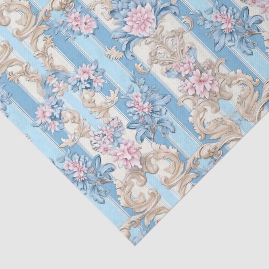 Barok pastel damast patroon tissuepapier (Detail)