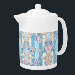 Barok pastelpatroon theepot<br><div class="desc">Barokke pastel patroon theepot.</div>