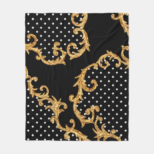 Barok patroondeken fleece deken (Voorkant)