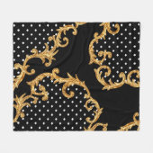 Barok patroondeken fleece deken (Voorkant (Horizontaal))