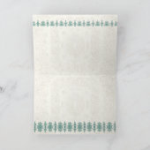 Barok Peacock Bruiloft Dank u Opmerking - Aqua Blu Bedankkaart (Binnen)