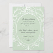 Barok Peacock Vrijgezellenfeest uitnodigen - Sprin Kaart (Achterkant)