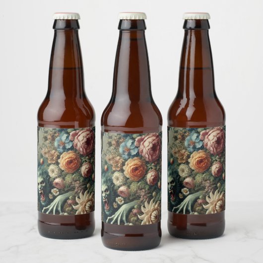 Barok Peril – Gotisch bloemkussen Bier Etiket (Flessen)