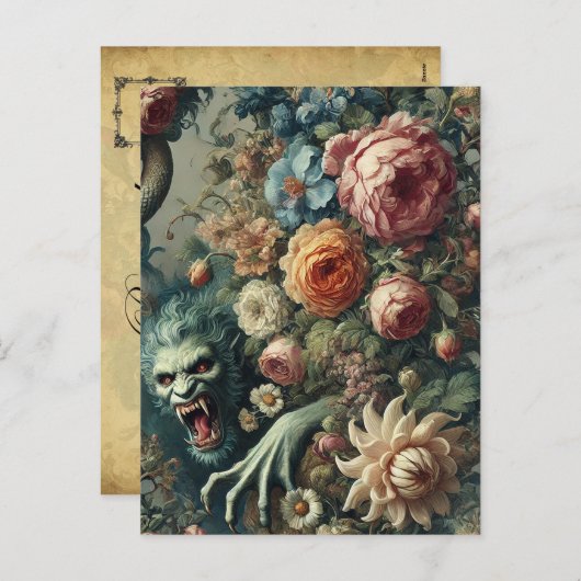 Barok Peril - Gotisch Victoriaans Feestdagenkaart (Voorkant / Achterkant)