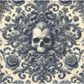 Barok Punk - Gotisch Schedelkussen Sticker (Voorkant)