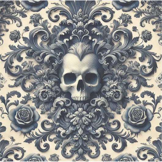 Barok Punk - Gotisch Schedelkussen Sticker (Voorkant)