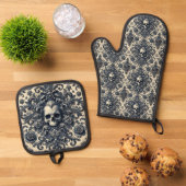 Barok Punk - Gotisch Victoriaans Ovenwant & Pannenlap Set (Top down)