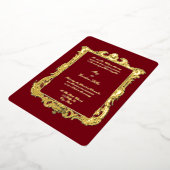 Barok Rococo 17e-eeuwse lijst rand Folie Uitnodiging (Gedraaid)