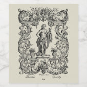 Barok Rococo Bacchus Wijnlabel Sjabloon Wijn Etiket (Enkel label)