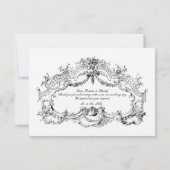 barok rococo bloemblaadje altaar grens bedankkaart (Achterkant)