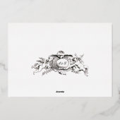 Barok Rococo Bloemrijke Rand Folie Uitnodiging (Achterkant)