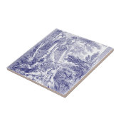 Barok Rococo Boucher Pastoral Blauw & Wit Tegeltje (Zijkant)