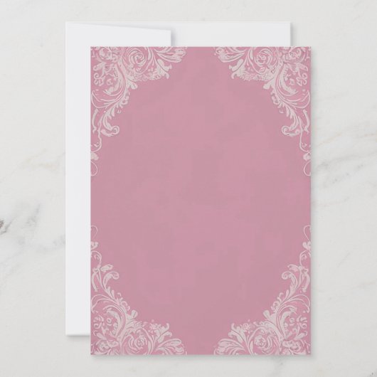 Barok Rococo Bruids Douche Uitnodiging | 5x7 (Achterkant)