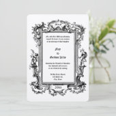 Barok Rococo Cherubs Fruit Bloemen Lijst Border Kaart (Staand voorkant)