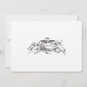 Barok Rococo Kleur Bloemrijke Rand Kaart (Achterkant)