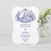 Barok Rococo paar in Cartouche Lijst grens Kaart (Staand voorkant)