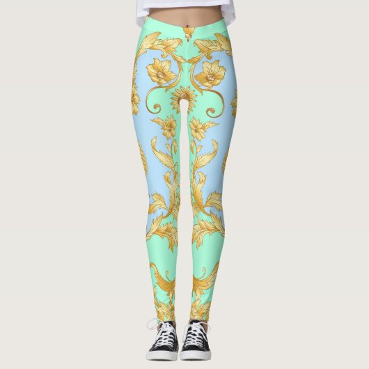 Barok Rococo Renaissance Elegantie Leggings (Voorkant)